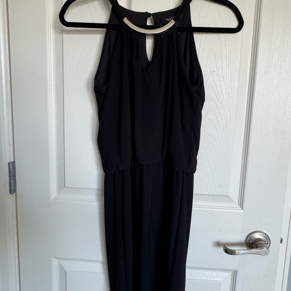 White House Black Market Black Halter Sheath Mini Dress